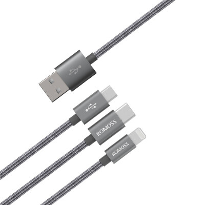 

Luoma Ши (ROMOSS) CB25N микро-USB / тип-с / Lightning тройной кабель для зарядки Apple / проса / Huawei / зарядный кабель серебро MeiZu