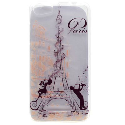 

Music tower Pattern Soft Thin TPU Rubber Silicone Gel Case Cover for Wiko Lenny 2