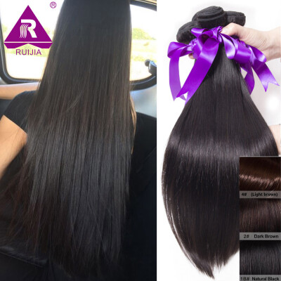 

3 Pieces/lot 7a Grade Peruvian Virgin Hair Straight Hair Weave With Cuticle Natural Light Brown Dark Brown Human Hair Extensions