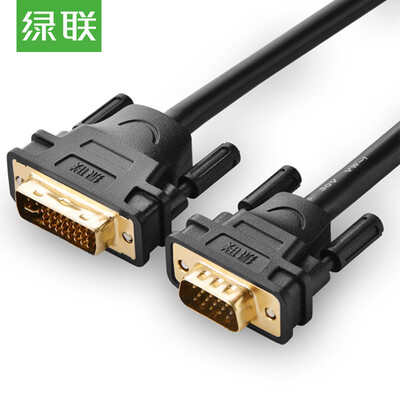 

Зеленый (UGREEN) Кабель DVI-VGA Кабель DVI-I для общего пользования 24 +5 конвертер головной кабель компьютерный монитор кабель 10 метров черный 11680