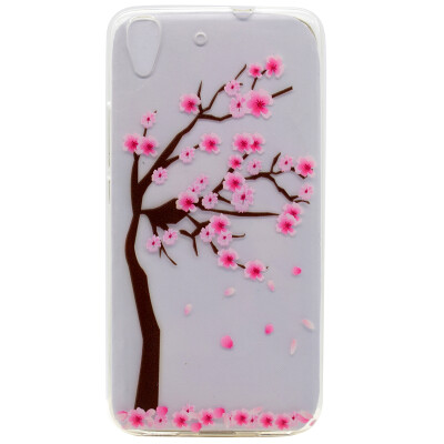 

Cherry tree Pattern Soft Thin TPU Rubber Silicone Gel Case Cover for Huawei Honor 4A/Y6