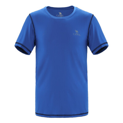 

Camel CAMEL outdoor sports T-shirt couples breathable round neck sports fashion short-sleeved T-shirt male A7S2U7118 blue XL