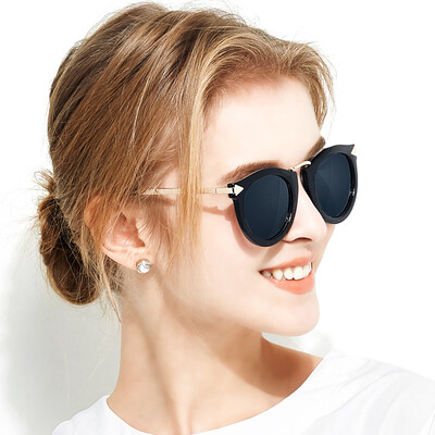

Blue Bluekiki polarized sunglasses large frame driving sunglasses color film sunglasses female sunglasses 7024 black box ice blue