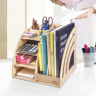 

Jinlongxing glosen D9113 handmade DIY wood multi-function combination file box file box information frame wood color