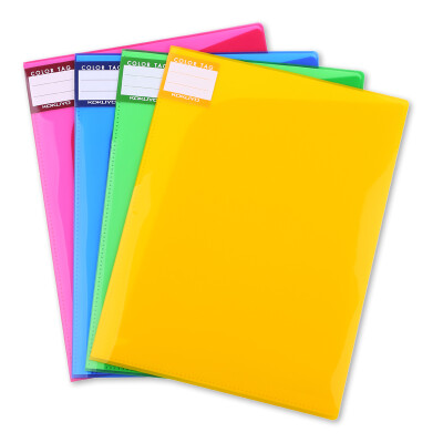 

KOKUYO) WCN-TFB2610 A4 6 pages Multi-page file case (blue / rose red / yellow / green) 4 / bag