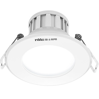 

NVC NVC Lighting LED Downlight Ceiling Light Metal Aluminum Paint White 4W White Light 6000K Hole 75-85cm