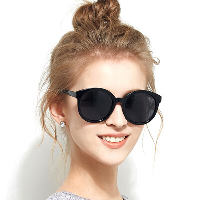

Blue (Bluekiki) polarized sunglasses large frame driving sunglasses color film sunglasses female sunglasses 7002 transparent box Barbie powder