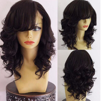 

130 Density Brazilian Body Wave Lace Front Wigs Glueless Lace Front Human Hair Wig with Side Bangs