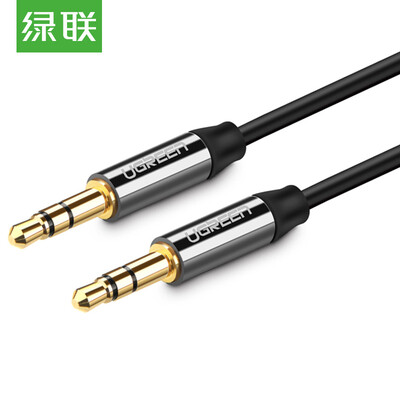 

Green UGREEN car AUX line audio cable 35mm public to public stereo cable phone flat panel car audio straight straight line 3 meters black 30555