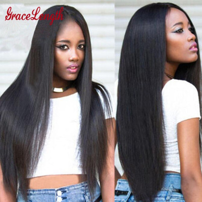 

8A Indian Straight Virgin Hair With Closure 4Bundles Straight Indian Hair With Closure Grace Length Hair Indian Remy Straight Hair