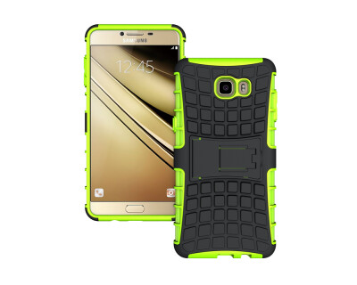 

Samsung C9 Case Gangxun Heavy Duty Armor Dual Layer Rugged Hybrid Hard Shockproof Case with Kickstand for Samsung C9 Cover (green