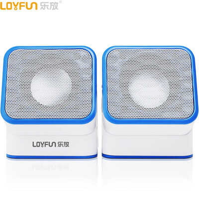 

Music release LOYFUN LF-809S notebook 20 computer small speakers audio desktop subwoofer mini multimedia audio USB power supply blue