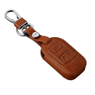 

Huashi Chery Key Case Smart Three-key Brown Tiggo 5 Ruihu 3 Ruihu 7E3E5 Ai Ruize 3 Ai Ruize 7 Special Car Leather Key Case Refit Keychain Accessories