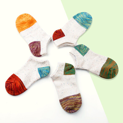 

Palan Dot Socks Мужские и женские хлопчатобумажные носки Candy Ladies Sports Boat Socks Мужские и женские повседневные хлопчатобумажные носки Неглубокие носки Дышащие спортивные носки 5 двойных подарочных коробок