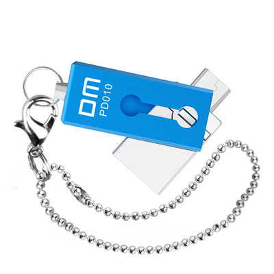

DM PD010 Beckham OTG mobile phone U disk 32GB rotating USB&MICRO USB dual plug blue