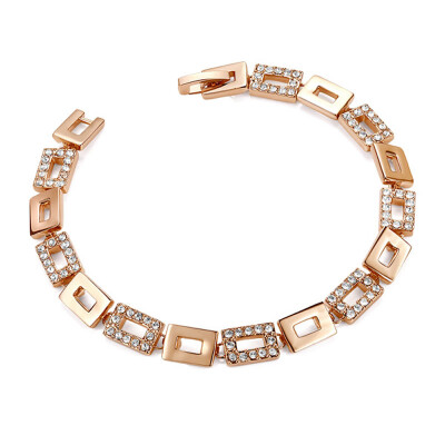 

Yoursfs@18k Rose Gold Plated Bangle Bracelet Made with Austrian Crystal Women Fashion Jewelry