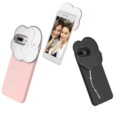 

Замки (ROCK) Apple 6s plus / 7plus / 8plus phone shell iphone6s / 7 / 8plus защитная крышка все включено силиконовая мягкая оболочка красота автоспуск серия черный