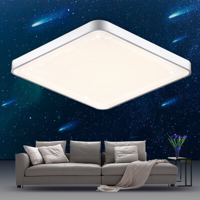 

First sdhouseware LED ceiling light starry living room lamp crystal lamp rectangle modern simple atmosphere lighting lamp galaxy square 42 42cm Promise remote control