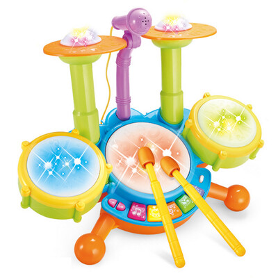 

Ao Zhi Jia AoZhiJia large jazz drum percussion music instrument drum drum microphone children early childhood educational toys CY-6002A