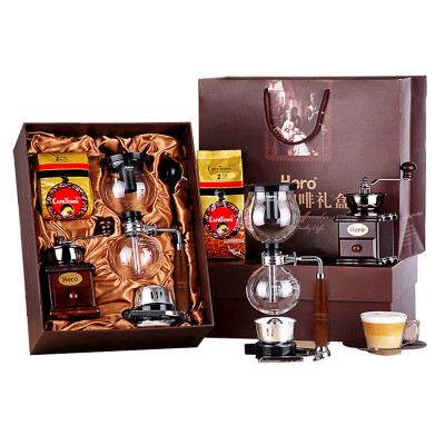 

【Jingdong Supermarket】 Hero siphon pot gift box home fashion coffee pot set manual coffee machine glass pot