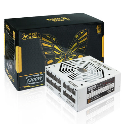

SUPER FLOWER rated 1300W LEADEX G 1300 power supply 80PLUS gold full module intelligent temperature control five-year warranty
