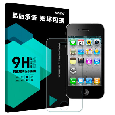 

Yomo компании Apple iphone4 / 4s мобильный телефон фильм стальной мембраны защитная пленка царапинам стекло пленка с высокой проницаемостью мембраны -0.3mm