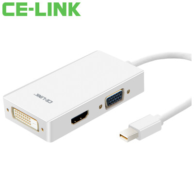 

CE-LINK Mini DP к VGA/HDMI/DVI тройной конвертер 4K Mini DisplayPort