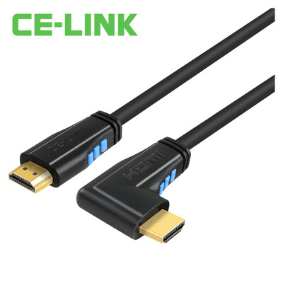 

CE-LINK HDMI-кабель версии 2.0 1,5-метровый кабель с высоким разрешением 2.0 локоть поворота налево компьютер HDTV-монитор проектор линии поддержки 4K * 2K черный 3211