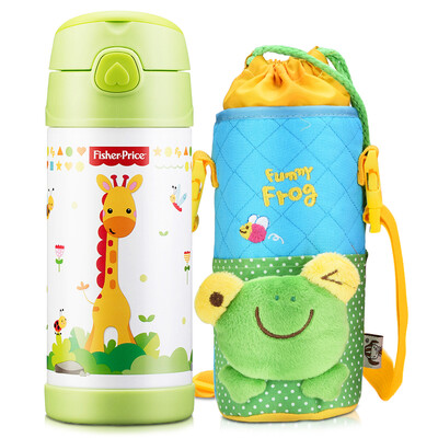 

Fisher-Price Американские мужчины и женщины студентов кружка чашка из нержавеющей стали воды Дети обрабатывать соломенной горшок (в том числе наборы чашек) 320ML розовый