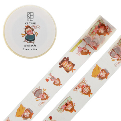 

Sports bag&paper tape 35mm 10m hand account color stationery tape Weekends DTB64067