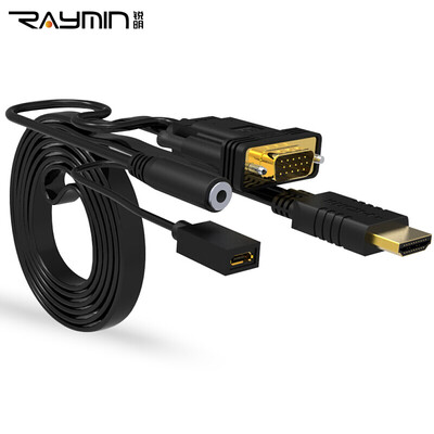 

Rui Ming LA212502 Конвертер HDMI в VGA-кабель HD-переключатель на VGA-разъем 2 метра