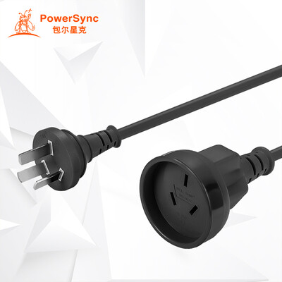 

(PowerSync) MPCTKH0030 домашний пользователь иностранный стандарт 3 штекер самец к женскому аккумулятору автомобильный принтер рисоварка электрическая чайник удлинитель питания черный 3 метра