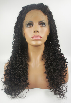 

Frontal Lace wig Glueless Brazilian Virgin Human Hair with baby hair Black Women Curly