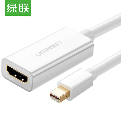 

Зеленый союз (UGREEN) 10460 Mini DP к HDMI конвертер мини Displayport адаптер Интерфейсный кабель Apple MacBook / Air Pro White Lightning для доступа к ТВ