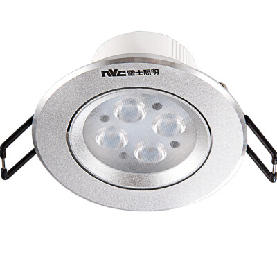 

Jingdong Supermarket] NVC (NVC) NVC lighting LED spotlights downlight ceiling light aluminum sand silver 3 watt warm white 4000K hole 7-7.5cm