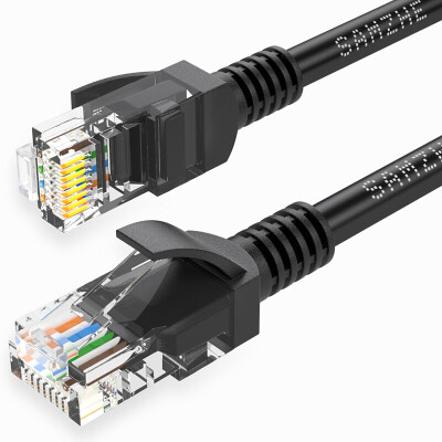 

Shanze SAMZHE engineering grade six cable CAT6 pure copper gigabit 8-pin twisted pair jumpers 6 type RJ45 oxygen-free copper network cable HBL-6015 black 15 m