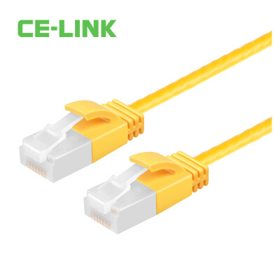 

CE-LINK 2768 CAT6A network cable line 1 meter ultra-six UTP high-speed network jumper diameter non-shielded computer router cable portable cable orange