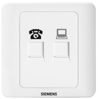 

Siemens (SIEMENS) 5TG01261CC1 switch socket vision broadband TV a branch socket (elegant white)