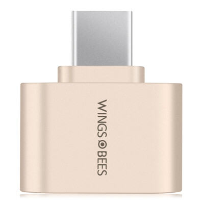 

Пчелиные крылья USB 2.0 Женщина для поворота адаптера TYPE-C Эндрюс кабель для передачи данных телефон OTG планшетный кардридер U диск кабель земля ho золото