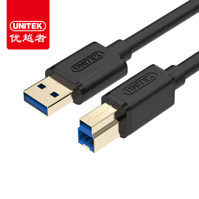 

UNITEK Y-C4006BK USB30 data cable A public on the B public high-speed print data line AM BM side of the mobile hard disk box data cable black 15 meters