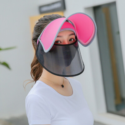 

Jingdong Supermarket Dusenna DUSENNA sun hat female summer sun protection sun hat cap cap sunscreen cap empty cap ice silk double-sided pink