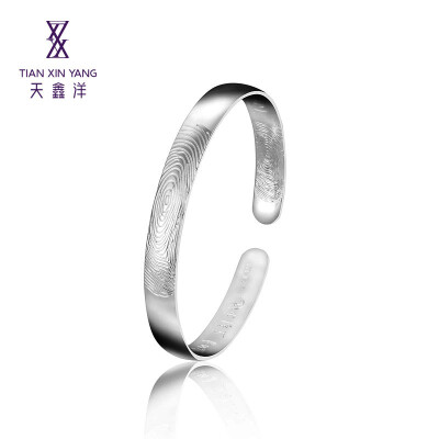 

Tian Xin Yang Jin silver bracelet silver bracelet opening fine thread car flower bracelet about 20-22g