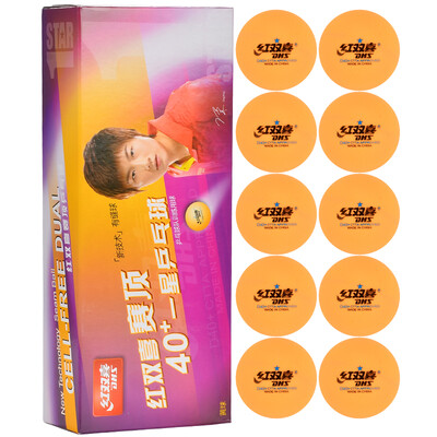 

Red Double Happiness DHS match top Huang Yixing 40 there are sewing table tennis 10 loaded