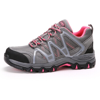 

TFO hiking shoes full palm air cushion breathable comfortable shock hiking shoes 853701 female models dark gray rose red 37