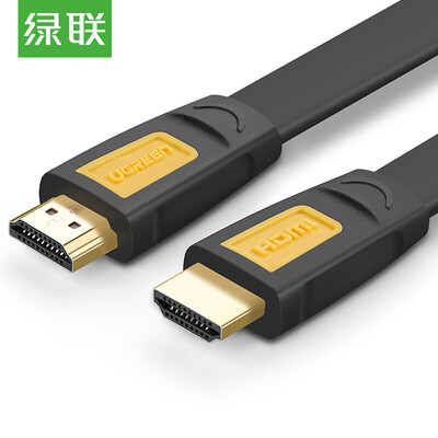 

Зеленый сустав (UGREEN) HDMI кабель версия 1.4 2K * 4K определение цифрового видео плоского провод кабель ТВ линий подключен дисплей компьютера проектор бежевая черная линия 5 11187