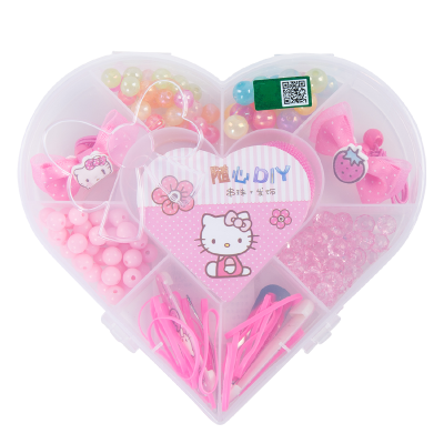 

HELLO KITTY Hello Kitty Children's Ornaments Dream Beads Handmade Beads DIY Beads Girls Handmade Jewelry SKCF1003 Pink