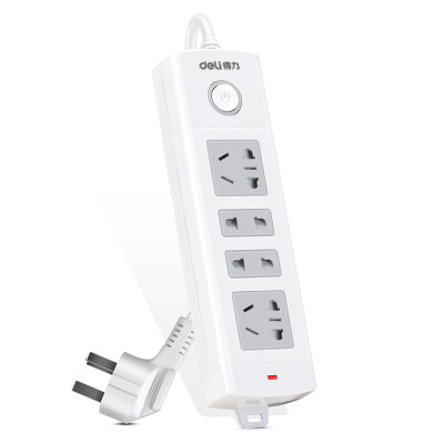 

Effective deli 18205 new national standard 6-bit combination hole 3 meters anti-electric control switch socket plug plug