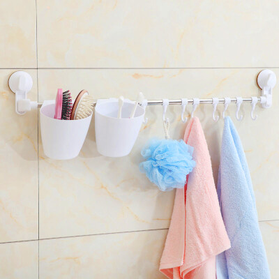 

Three thousand feet bathroom bathroom rack storage tube seamless suction cup hook paste hook combination strong load 10kg SQC-7510