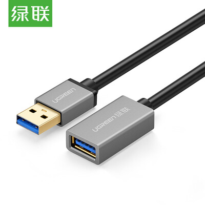 

Green UGREEN USB30 extended line male to female USB data cable access hard disk U disk keyboard mouse USB aluminum shell extension cable 1 meter black 10495