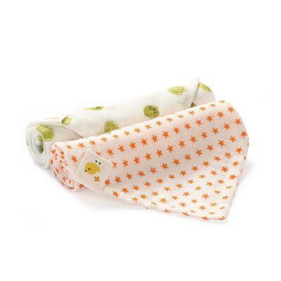 

Cotton Age (PurCotton) Infant gauze Triangle towel 62x43cm Orange stars + lime 2 / bag